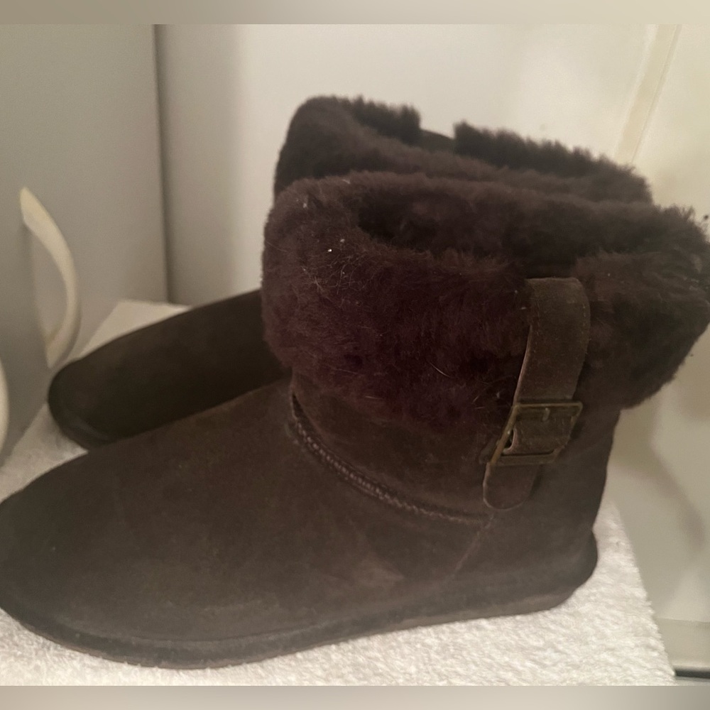 Size 12 BearPaw Dark Brown Winter Boots